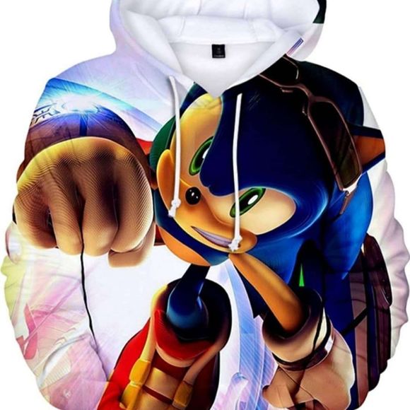 Other - Unisex Sonic The Hedgehog 3D Pullover Hoodie